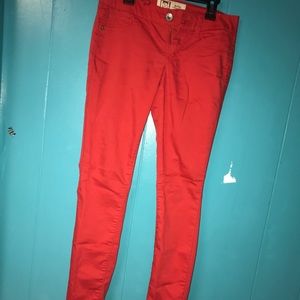 Red L.e.i lowrise skinny jeans